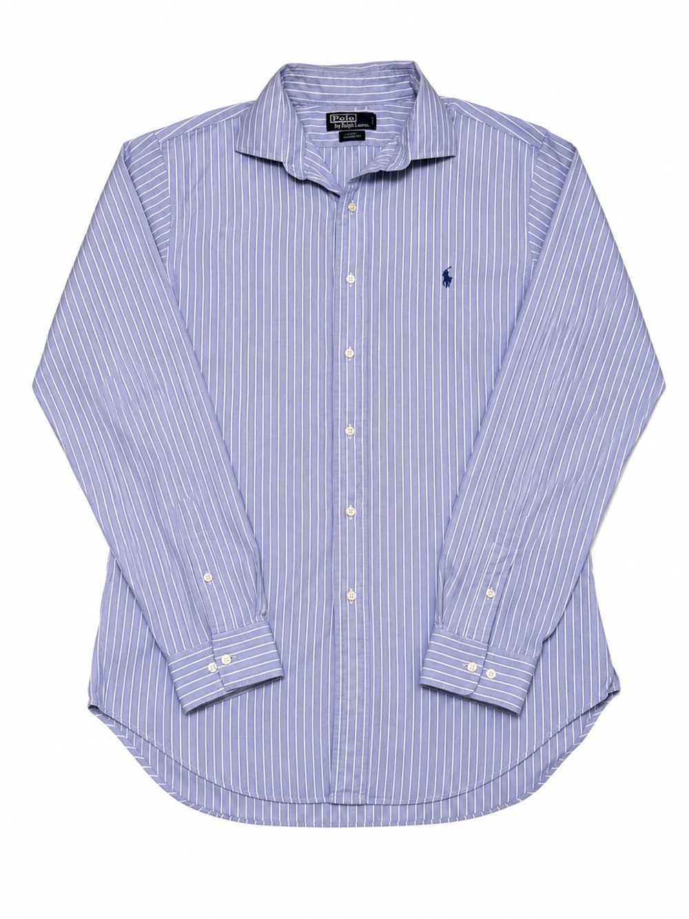 Ralph Lauren Light Blue White Pinstripe Dress Shirt